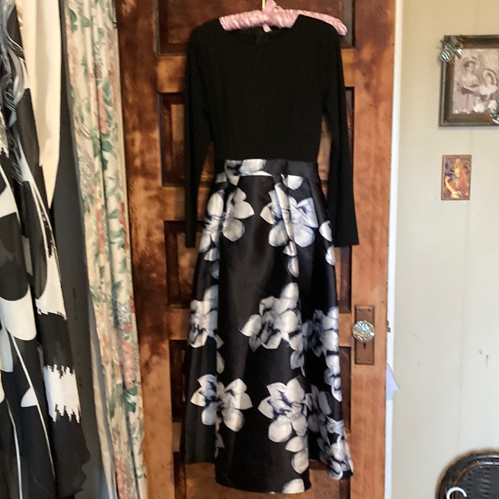 Black Floral Gown